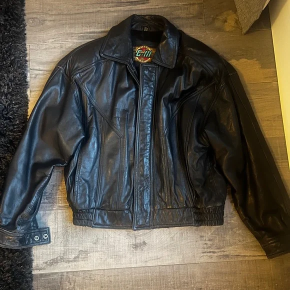 ジャケット・アウター ILLIGO Washed leather bomber jacket